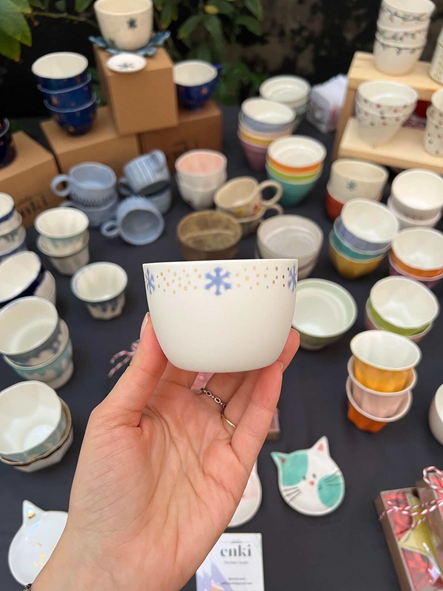 Pop Porselen Fincan/ Kar Taneleri