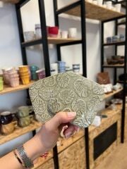 Yaprak Desenli Bardak Altlığı 2'li/Açık Yeşil