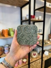 Yaprak Desenli Bardak Altlığı 2'li