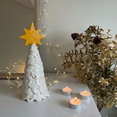 Çam Ağacı Biçimli Seramik Dekoratif Yeni Yıl Objesi