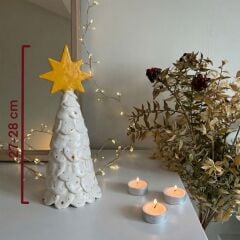 Çam Ağacı Biçimli Seramik Dekoratif Yeni Yıl Objesi