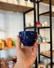 Iroh Porselen Fincan/ Kulpsuz/ Altın Yıldızlı