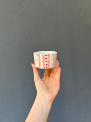 Grace Porselen Fincan/Kalpli Çizgili